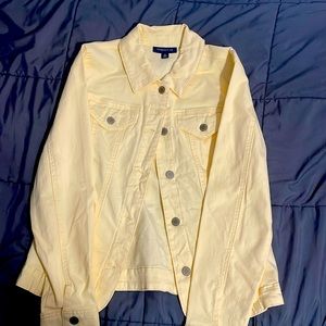 Charter Club, yellow, jean jacket, Medium.